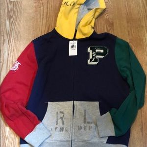 Polo Ralph Lauren zipper up hooded sweatshirt.